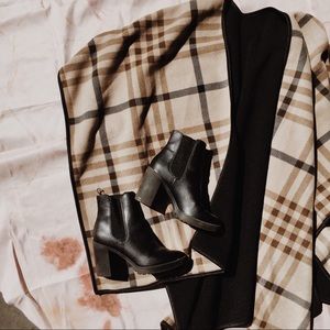 Faux Leather Platform Boots